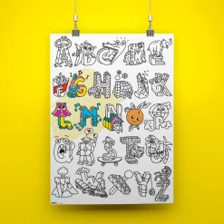 OMY U.S. Alphabet Giant Coloring Poster
