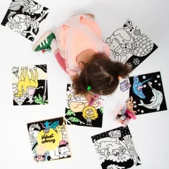 OMY U.S. Animal Velvet Coloring Set