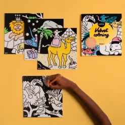 OMY U.S. Animal Velvet Coloring Set