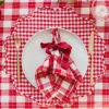 Heather Taylor Home Annabelle Plaid Red Napkins