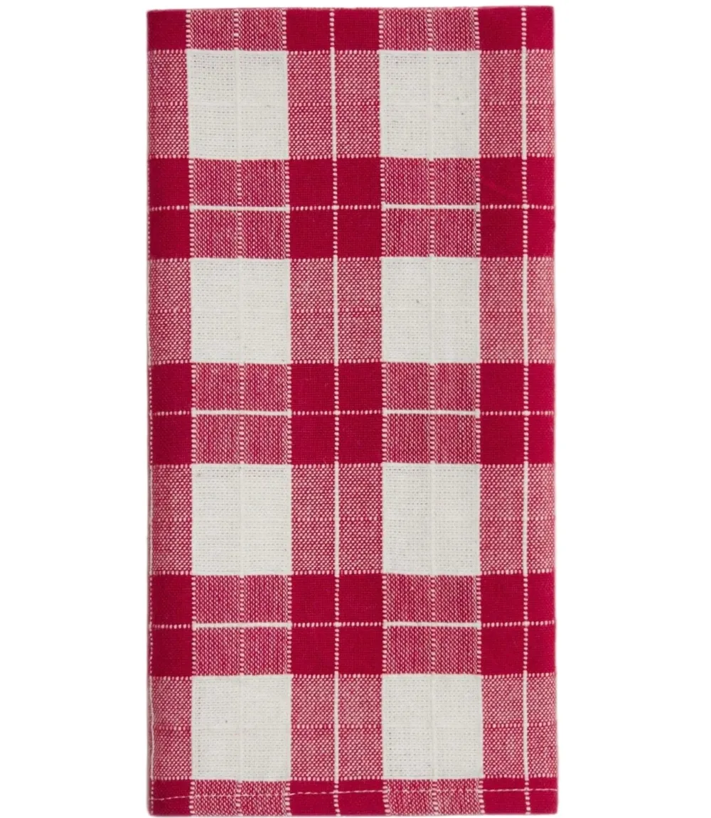 Heather Taylor Home Annabelle Plaid Red Napkins