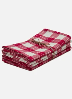Heather Taylor Home Annabelle Plaid Red Napkins
