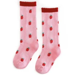 Clearance Little Stocking Co. Apple Scalloped Knee High Socks