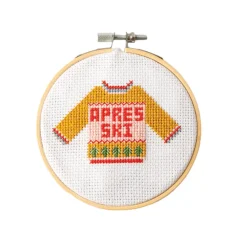 Outlet Cotton Clara Craft Kits & Supplies Apres Ski Christmas Sweater Cross Stitch Kit