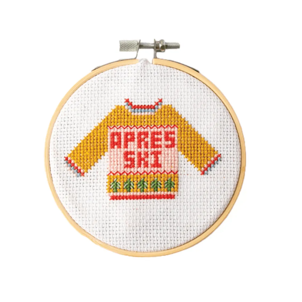Outlet Cotton Clara Craft Kits & Supplies Apres Ski Christmas Sweater Cross Stitch Kit