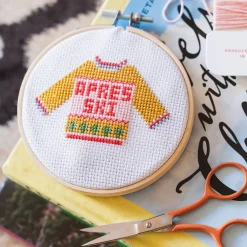 Outlet Cotton Clara Craft Kits & Supplies Apres Ski Christmas Sweater Cross Stitch Kit
