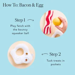 Online The Foggy Dog Bacon and Egg Interactive Snuffle Dog Toy