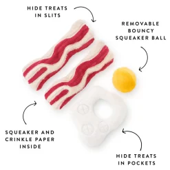Online The Foggy Dog Bacon and Egg Interactive Snuffle Dog Toy