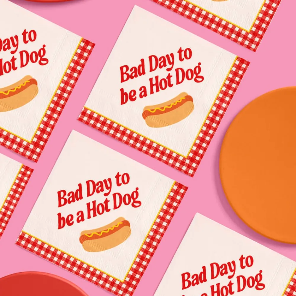 Online xo, Fetti Bad Day To Be A Hot Dog Napkins