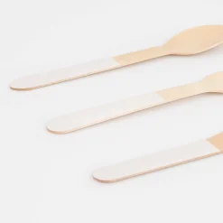 Online Meri Meri Ballet Slipper Pink Wooden Cutlery Set