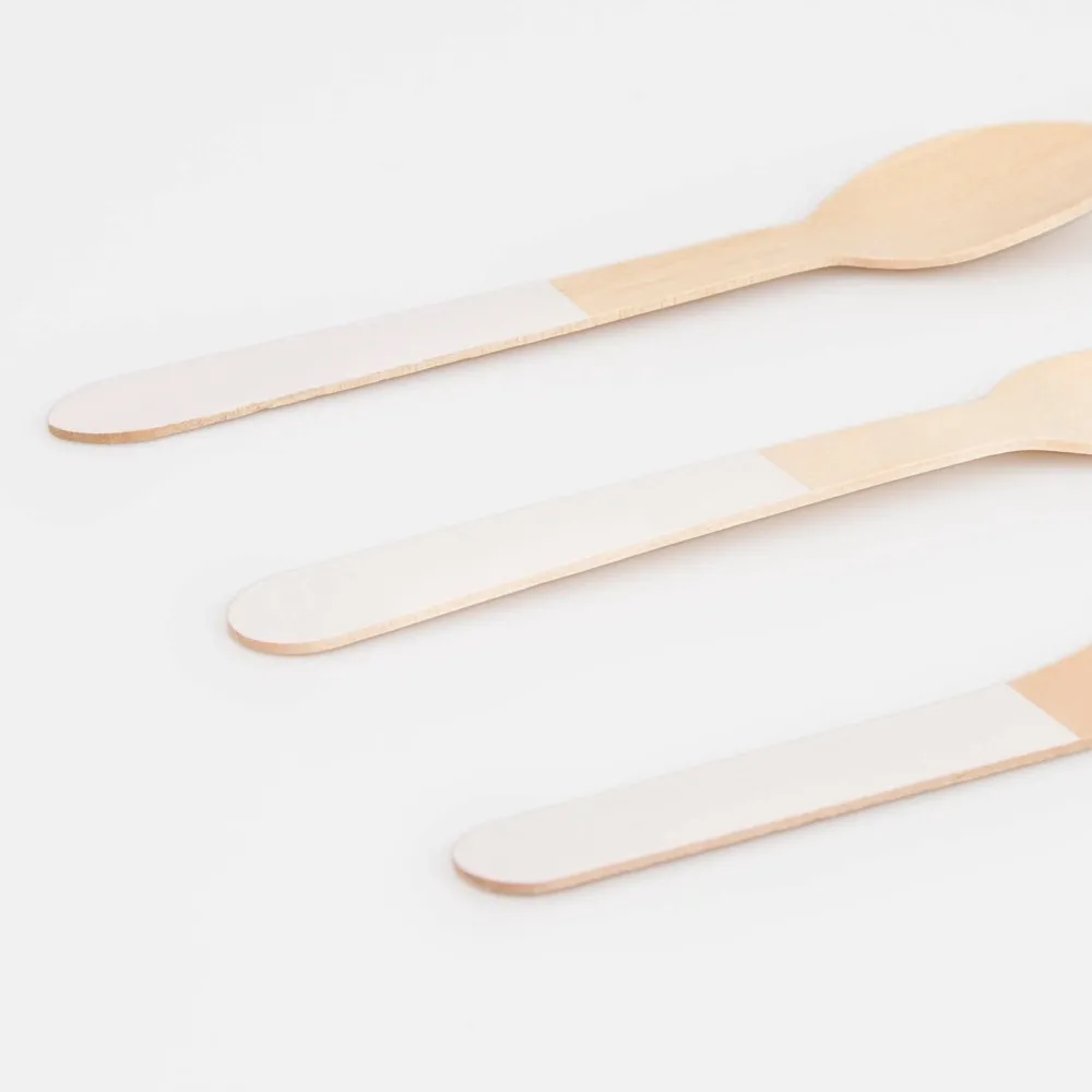 Online Meri Meri Ballet Slipper Pink Wooden Cutlery Set