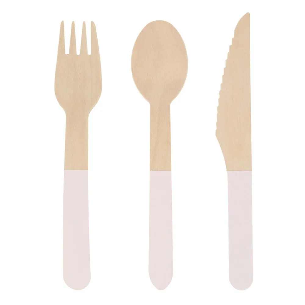Online Meri Meri Ballet Slipper Pink Wooden Cutlery Set