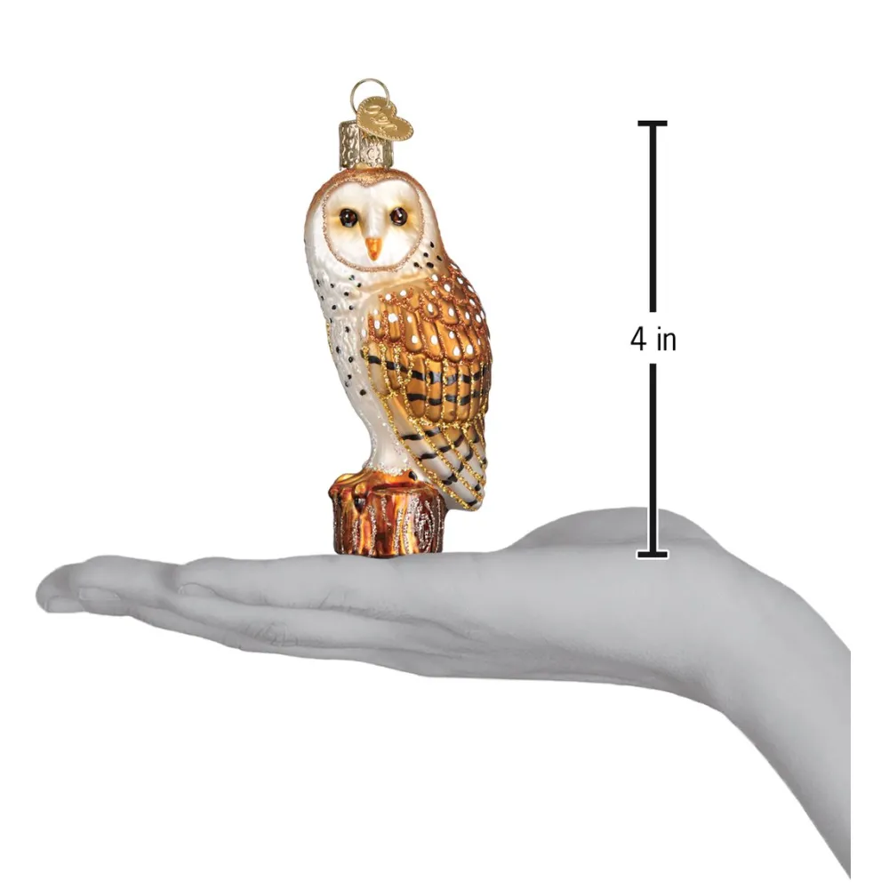 Hot Old World Christmas Barn Owl Ornament
