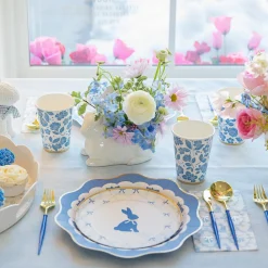 Online Bonjour Fete Belle Blue Elegant Floral Cups