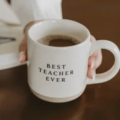 Outlet Sweet Water Decor Best Teacher Ever Stoneware Coffee Mug
