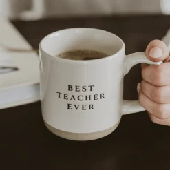 Outlet Sweet Water Decor Best Teacher Ever Stoneware Coffee Mug