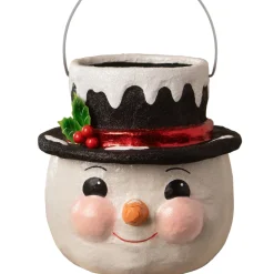 Bethany Lowe Designs, Inc. Bethany Lowe Holly Hat Snowman, Large