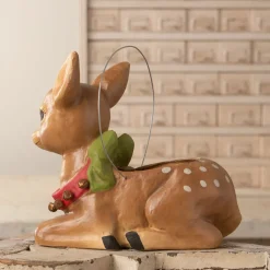 New Bethany Lowe Designs, Inc. Bethany Lowe Jingle Bell Reindeer Bucket