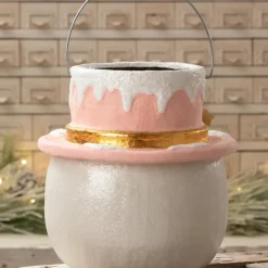 Best Bethany Lowe Designs, Inc. Bethany Lowe Pastel Holly Hat Snowman, Large