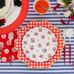 Hot Bonjour Fete Betty Crocker™ X Red Polka Dot Large Napkins