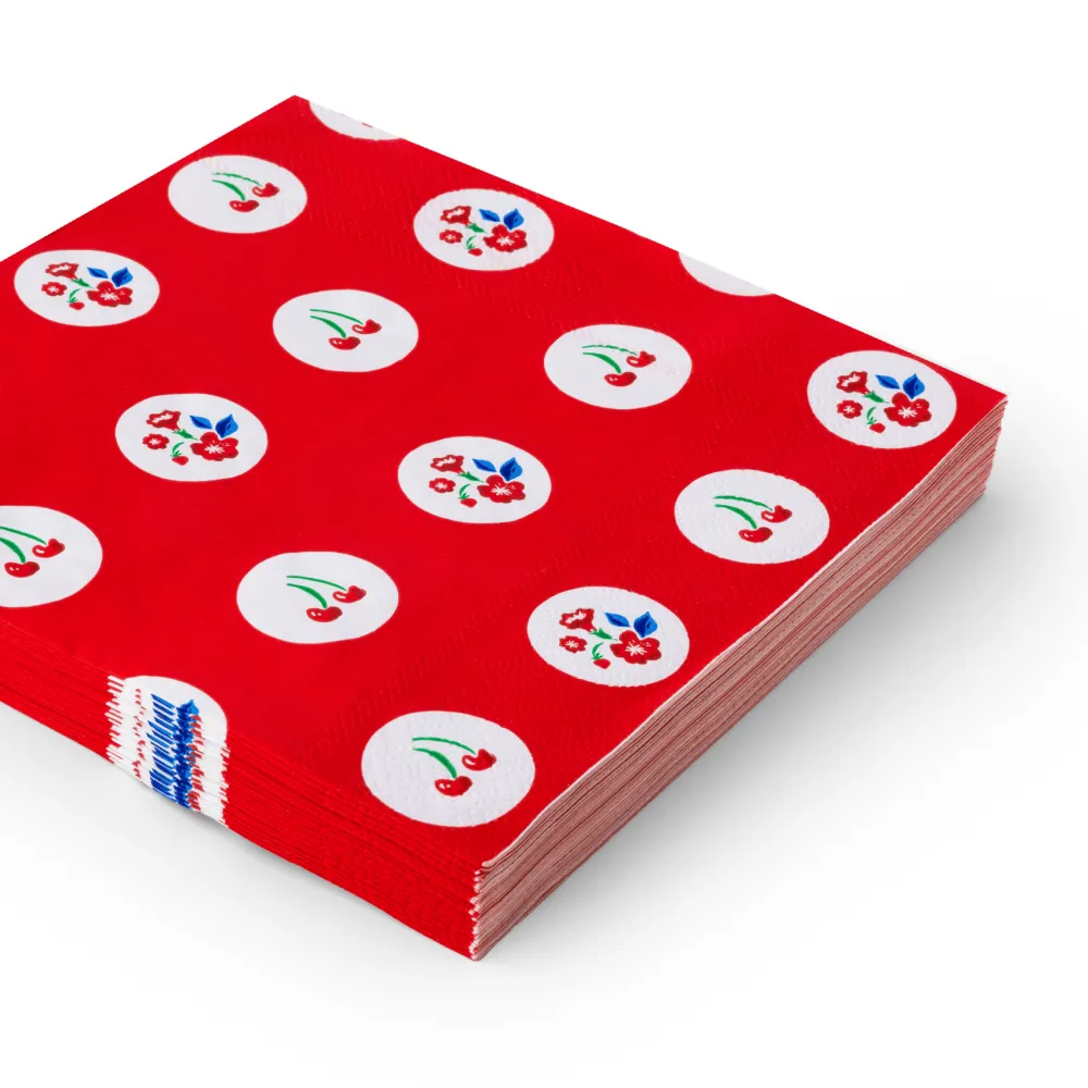Hot Bonjour Fete Betty Crocker™ X Red Polka Dot Large Napkins