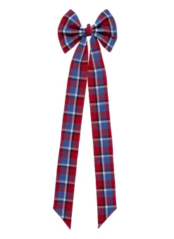 Heather Taylor Home Betty Plaid Red Fabric Bow