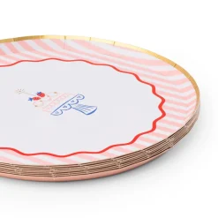 Discount Bonjour Fete Birthday Cake Small Plates