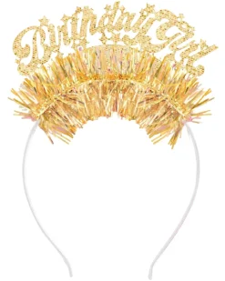 Best xo, Fetti Birthday Girl Gold Fringe Headband