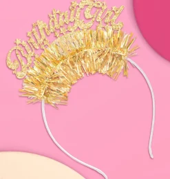 Best xo, Fetti Birthday Girl Gold Fringe Headband