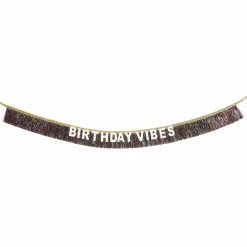 Online Packed Party Birthday Vibes Tinsel & Glitter Sash