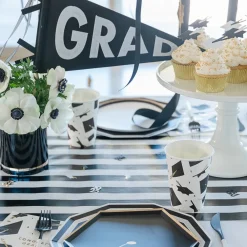 Bonjour Fete Black and White Table Runner