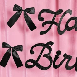 Online xo, Fetti Black Bow Happy Birthday Banner