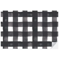 Cami Monet Black Gingham Paper Placemats
