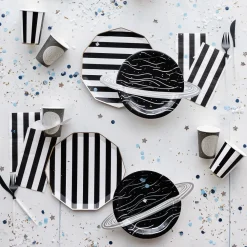 Hot Bonjour Fete Black Noir Cabana Stripe Guest Towels