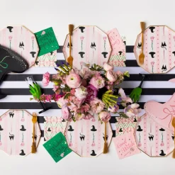 Best Bonjour Fete Black Noir Signature Cabana Stripe Table Runner