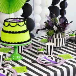 Best Bonjour Fete Black Noir Signature Cabana Stripe Table Runner