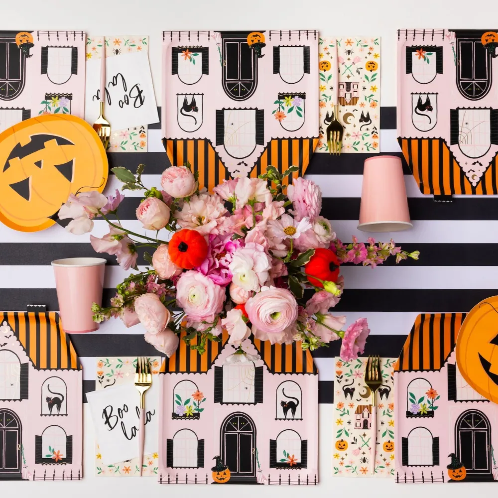 Best Bonjour Fete Black Noir Signature Cabana Stripe Table Runner