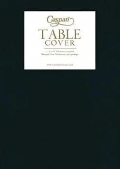 Discount Caspari Black Paper Linen Like Table Cover