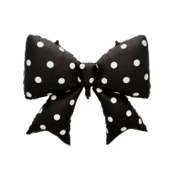 Outlet Partybarco Black Polka Dot Bow Foil Balloon