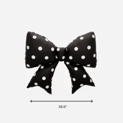Outlet Partybarco Black Polka Dot Bow Foil Balloon
