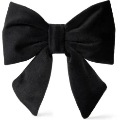 New The Foggy Dog Black Velvet Lady Dog Bow