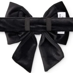 New The Foggy Dog Black Velvet Lady Dog Bow