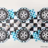 Best Bonjour Fete Black & White Checker Table Runner