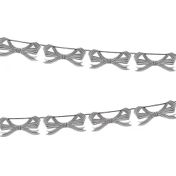 Discount Meri Meri Black & White Stripy Bow Garland