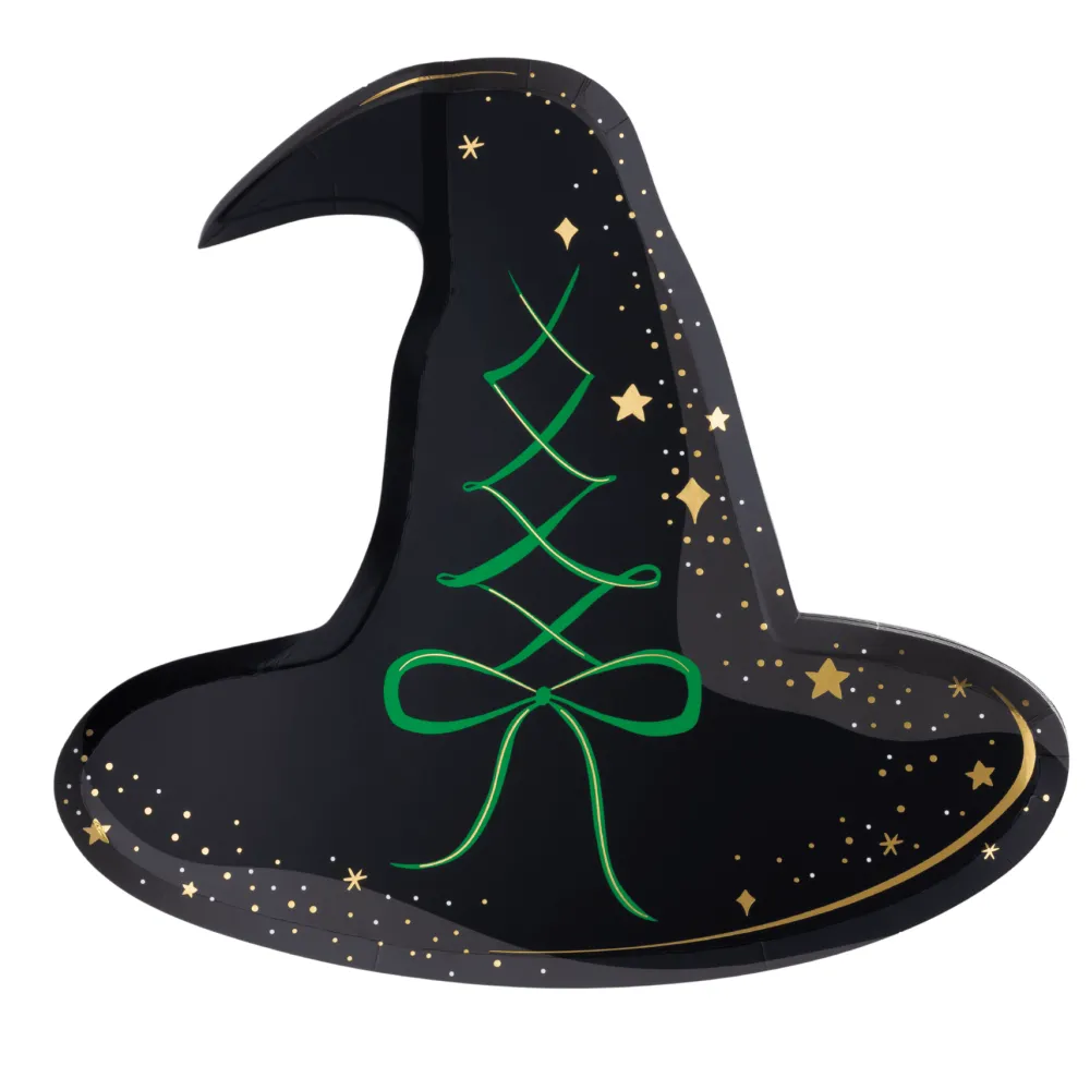 Clearance Bonjour Fete Black Witch Hat Large Plates