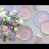 Clearance Bonjour Fete Blanc White Signature Happy Birthday Small Plates