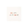 Best Bonjour Fete Blanc White Signature Happy Birthday Cocktail Napkins