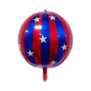 Clearance Partybarco Blue and Red Striped Orb Foil Balloon