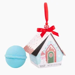Online Cait + Co Blue Bath Bomb Christmas House Ornament
