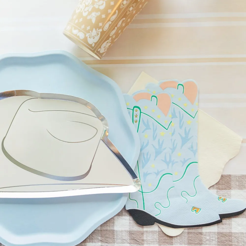 Outlet Jollity & Co. + Daydream Society Blue Cowboy Boot Shaped Napkins